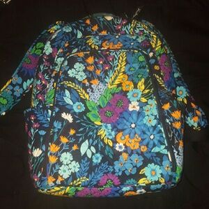 Vera Bradley Floral Backpack - Blue, Green, Orange, Purple